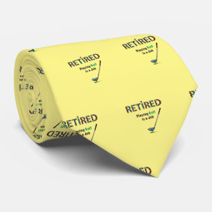 Golf Tie RETIRED Golfing Neck Custom Tie Pattern