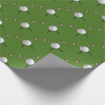 Golf Tiled Sticks & Ball Wrapping Paper by Shenanigins at Zazzle