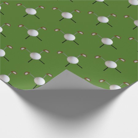 Golf Tiled Sticks & Ball Wrapping Paper