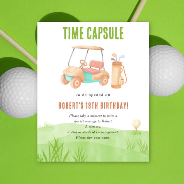 Golf Time Capsule 1st birthday  Poster (Creator Uploaded)