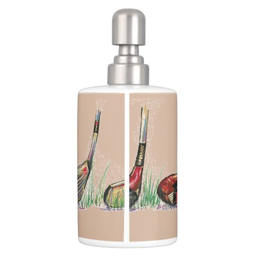 Golf Toothbrush Holder and Soap Dispenser (Back)