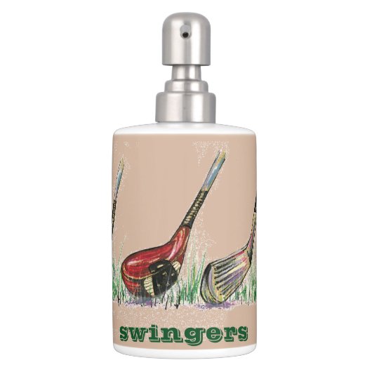 Golf Toothbrush Holder and Soap Dispenser (Front)