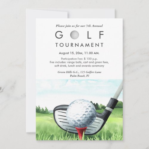 Golf Tournament Annual Invitation