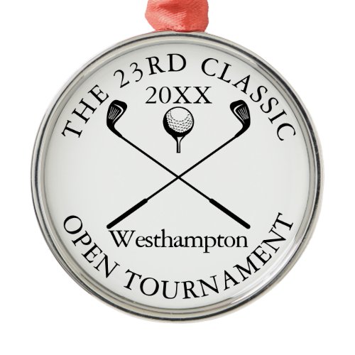 Golf Tournament Classic Event Award Metal Ornament