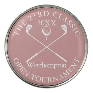 Golf Tournament Classic Event Dusty Rose Pink Ball Marker