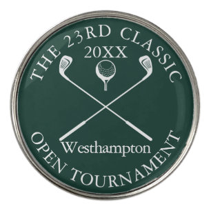 Golf Tournament Classic Event Emerald Green Ball Marker
