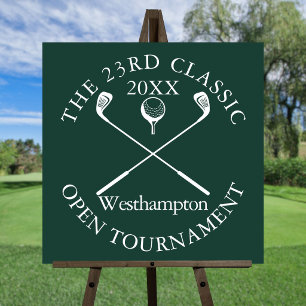 Golf Tournament Classic Event Emerald Green Sign