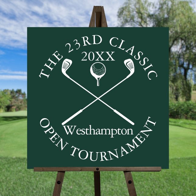 Golf Tournament Classic Event Emerald Green Sign (Golf Tournament Classic Event Emerald Green Sign)