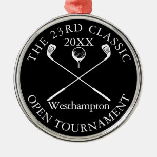 Golf Tournament Classic Modern Award Metal Ornament