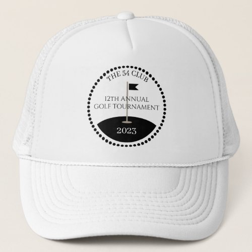 Golf Tournament Club Name Trucker Hat