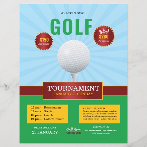 Golf Tournament Flyer Template