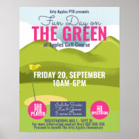 golf tournament fundraising flyer and poster