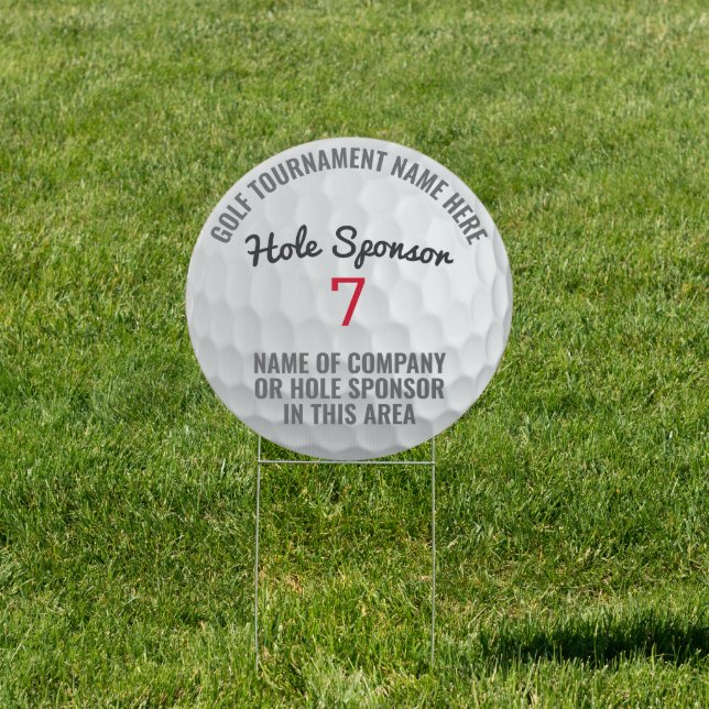 Golf Tournament Hole Sponsor - Charity - Course Sign (Insitu)