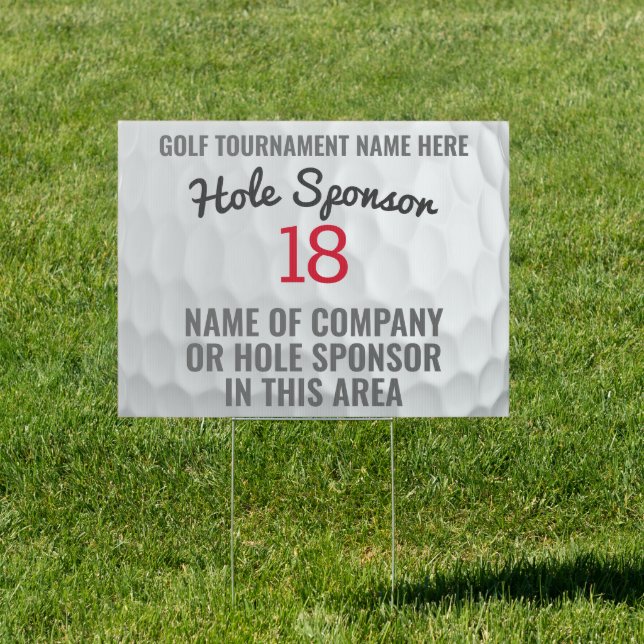 Golf Tournament Hole Sponsor - Charity - Course Sign (Insitu)
