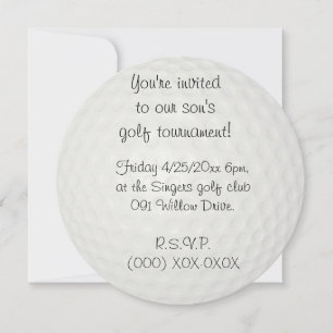 Golf tournament invitation