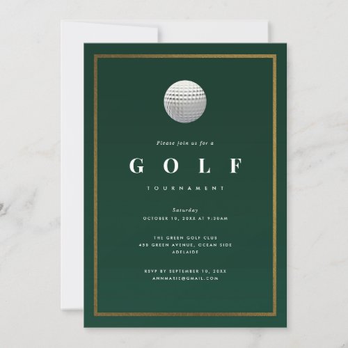 Golf Tournament Invitation