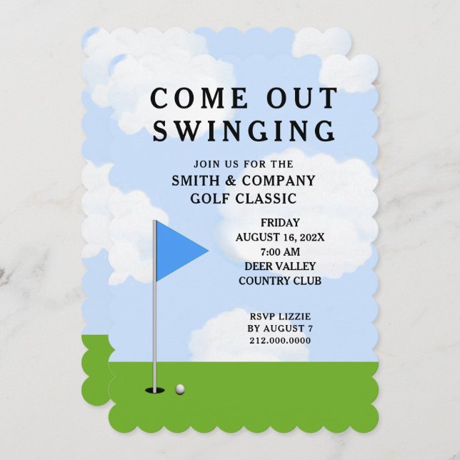 Golf Tournament Invitation (Front/Back)