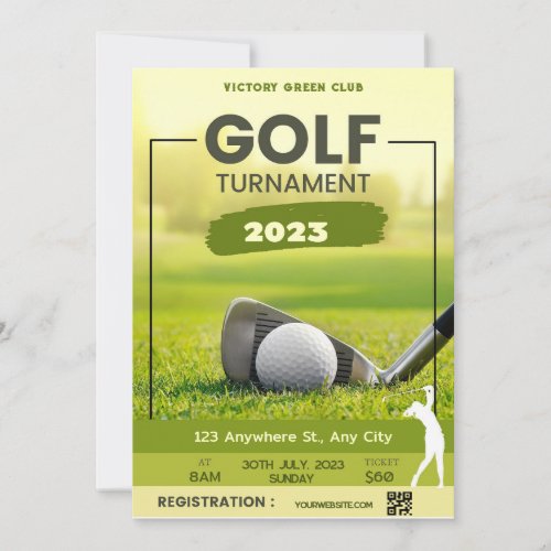 Golf Tournament Invitation Personalize