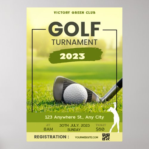 Golf Tournament Invitation Personalize Poster