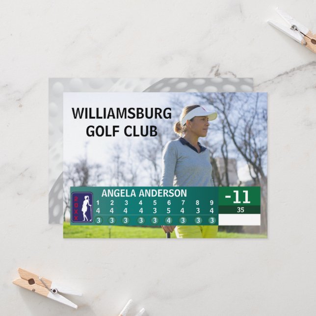 GOLF TOURNAMENT LOW SCORE GOLFER AWARD INVITATION (Front/Back In Situ)