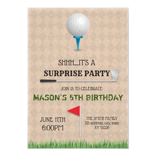 Golf Tournament Party Invitation