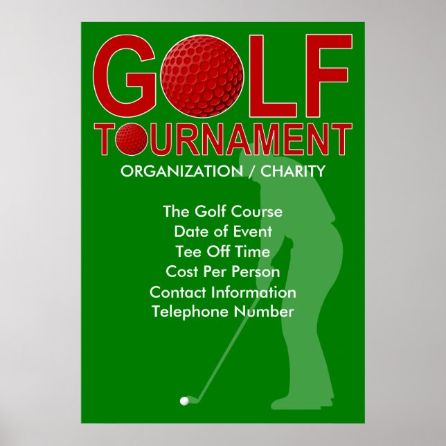 Golf Tournament Poster 3 (You Can Customize) (Front)