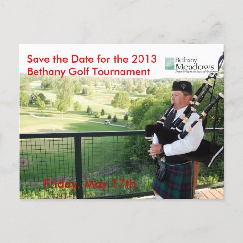 Golf Tournament Save the Date Postcard