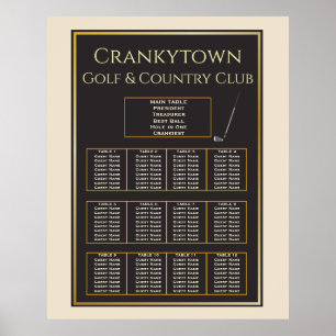 Golf Tournament 🏌 Seating chart 