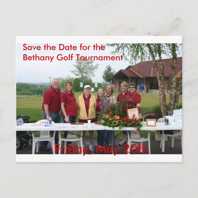 Golf Tourney Save the Date Postcard (Front)