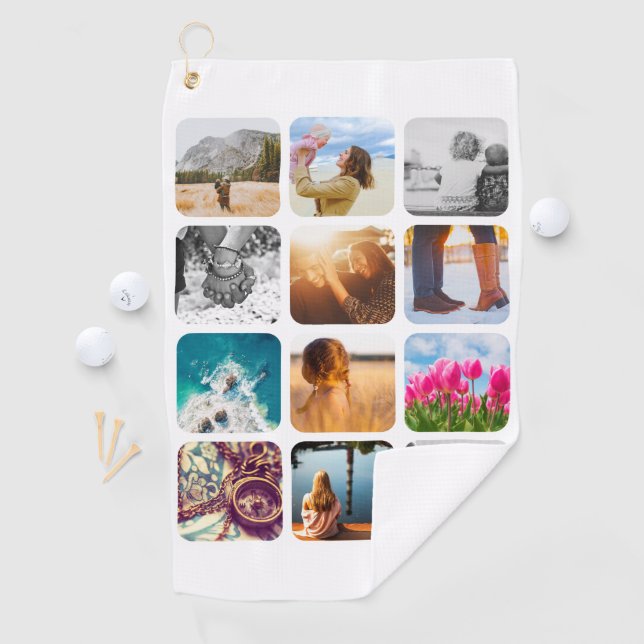 Golf Towel 12 Photo Template Rounded (InSitu)