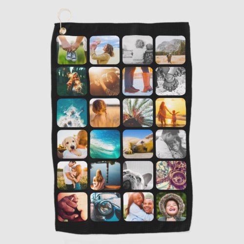 Golf Towel 24 Photo Rounded Template