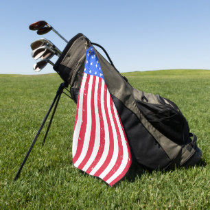 Golf Towel American Flag Stars Stripes Patriotic