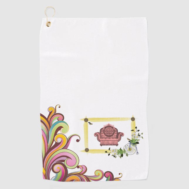 Golf Towel Floral (Front)