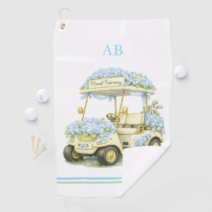Golf Towel   Floral Fairway Monogram