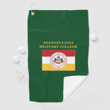 GOLF TOWEL (green) w/PMC FLAG logo