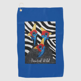 Golf Towel Guinea Fowl Painted Wild