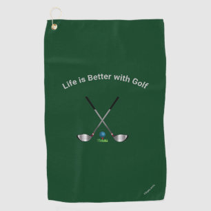 Golf Towel RETIRED Golfing Quote Design Green