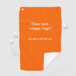 Golf Towel Uni Orange at Zazzle