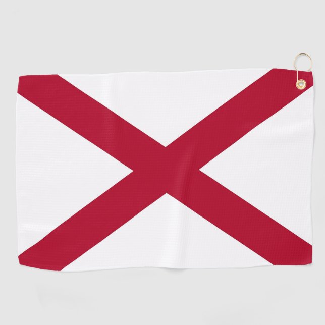Golf Towel with flag of Alabama, USA (Horizontal)
