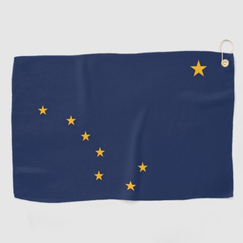 Golf Towel with flag of Alaska USA