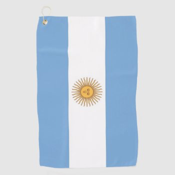 Golf Towel With Flag Of Argentina by AllFlags at Zazzle