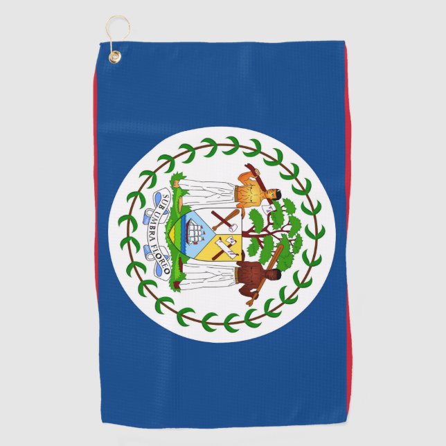 Golf Towel with flag of Belize (Front)