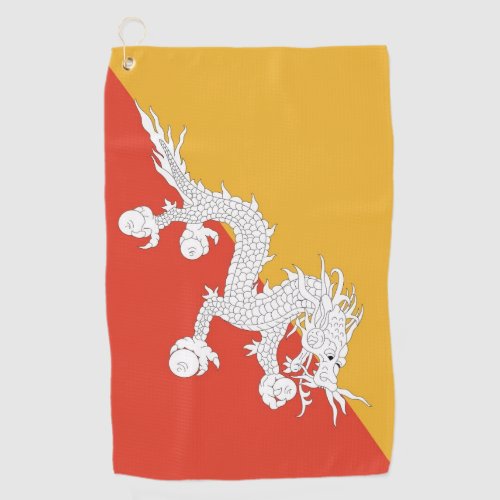 Golf Towel with flag of Bhutan