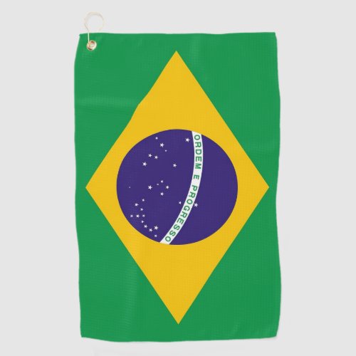 Golf Towel with flag of Brazil