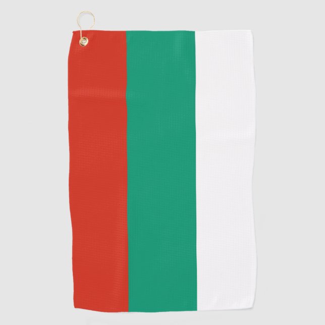 Golf Towel with flag of Bulgaria (Front)
