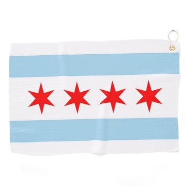 Golf Towel with flag of Chicago,Illinois, USA
