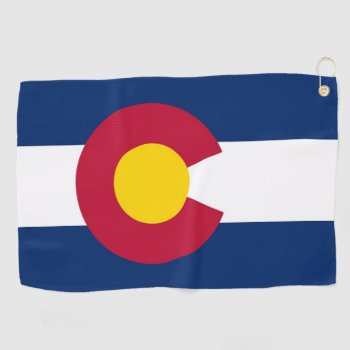 Golf Towel With Flag Of Colorado  Usa by AllFlags at Zazzle