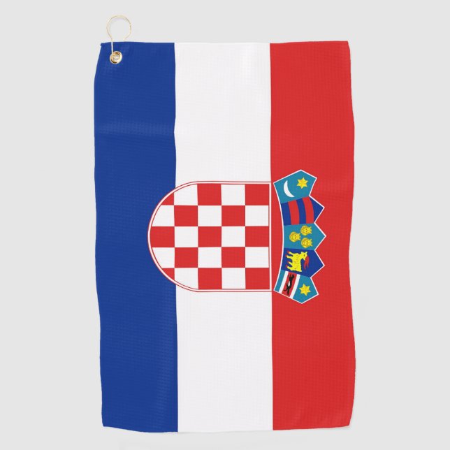 Golf Towel with flag of Croatia (Front)
