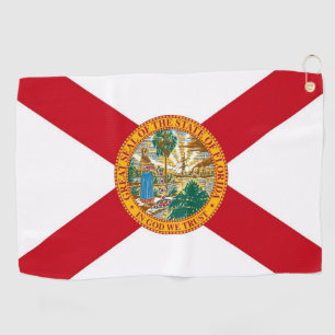 Golf Towel with flag of Florida, USA