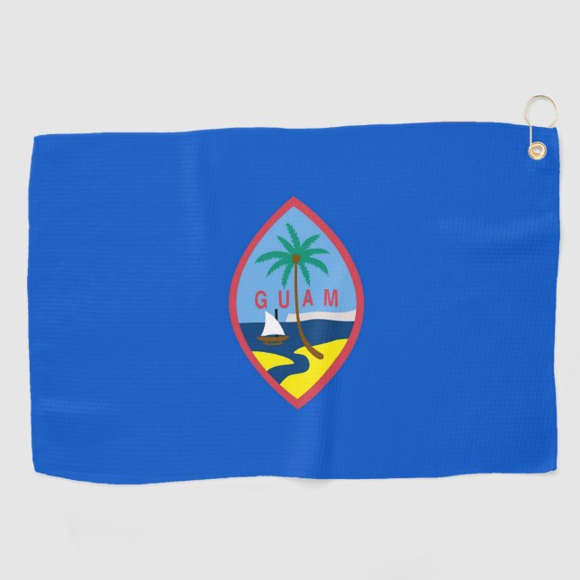 Golf Towel with flag of Guam, USA (Horizontal)